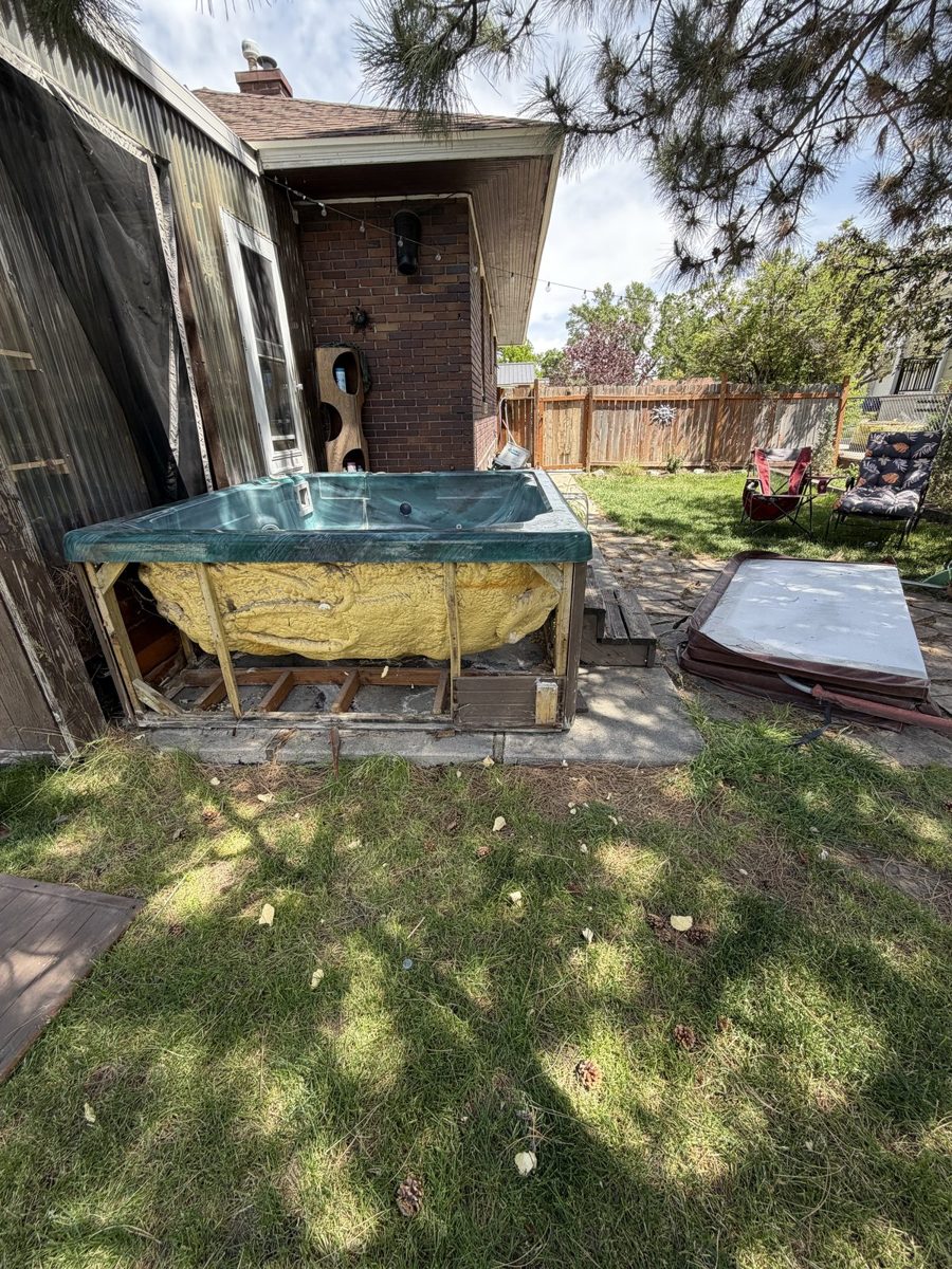 Hot tub removal